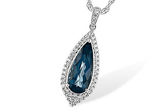 B235-03013: NECK 2.40 LONDON BLUE TOPAZ 2.65 TGW