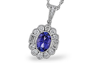C320-46695: NECKLACE .80 TANZANITE 1.15 TGW (7x5MM OV)