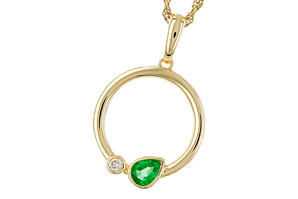 C320-47613: NECKLACE .20 EMERALD .22 TGW