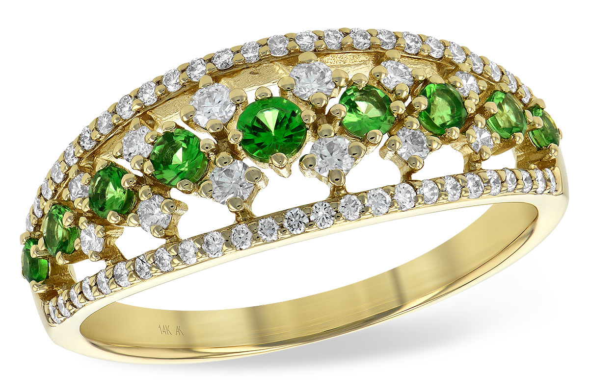 D235-91231: LDS RG .35 GREEN GARNET .67 TGW