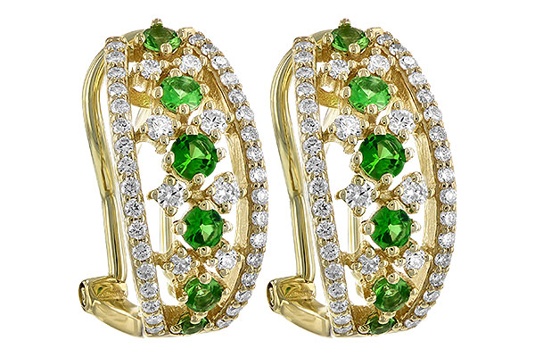 E235-91231: EARR .46 GREEN GARNET .86 TGW