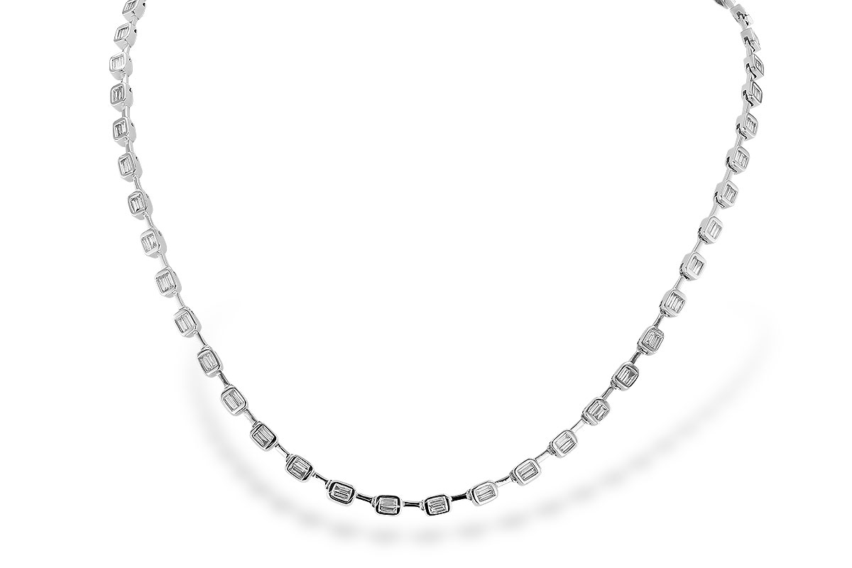 H319-59403: NECKLACE 2.05 TW BAGUETTES (17 INCHES)