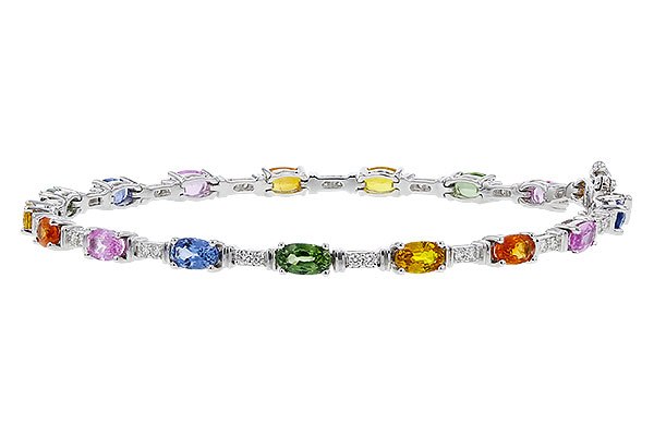 H320-47622: BRACELET 4.76 MULTI-COLOR SAPPH 5.08 TGW (7")