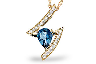 M320-46667: NECK 1.04 LONDON BLUE TOPAZ 1.23 TGW (8x6MM)