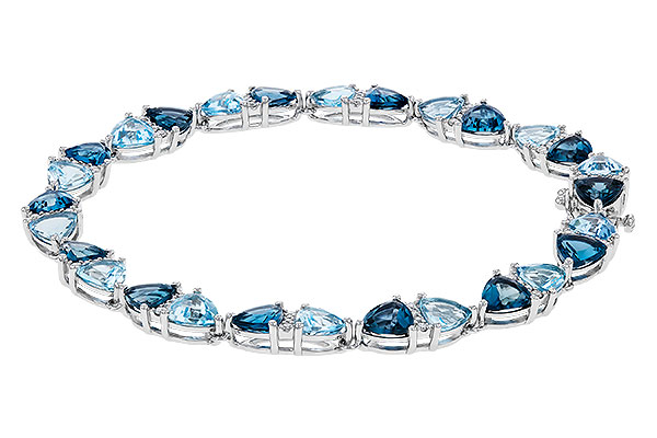 M320-47603: BRACELET 12.20 BLUE TOPAZ 12.50 TGW (7")